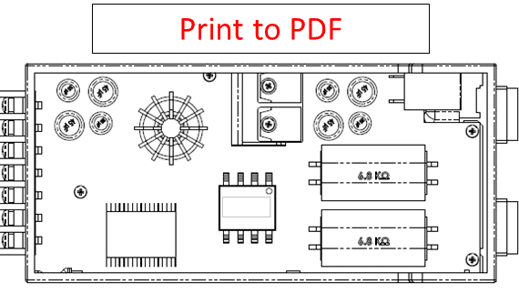 PDF created by Print command. The filled region blocks out the model behind it.